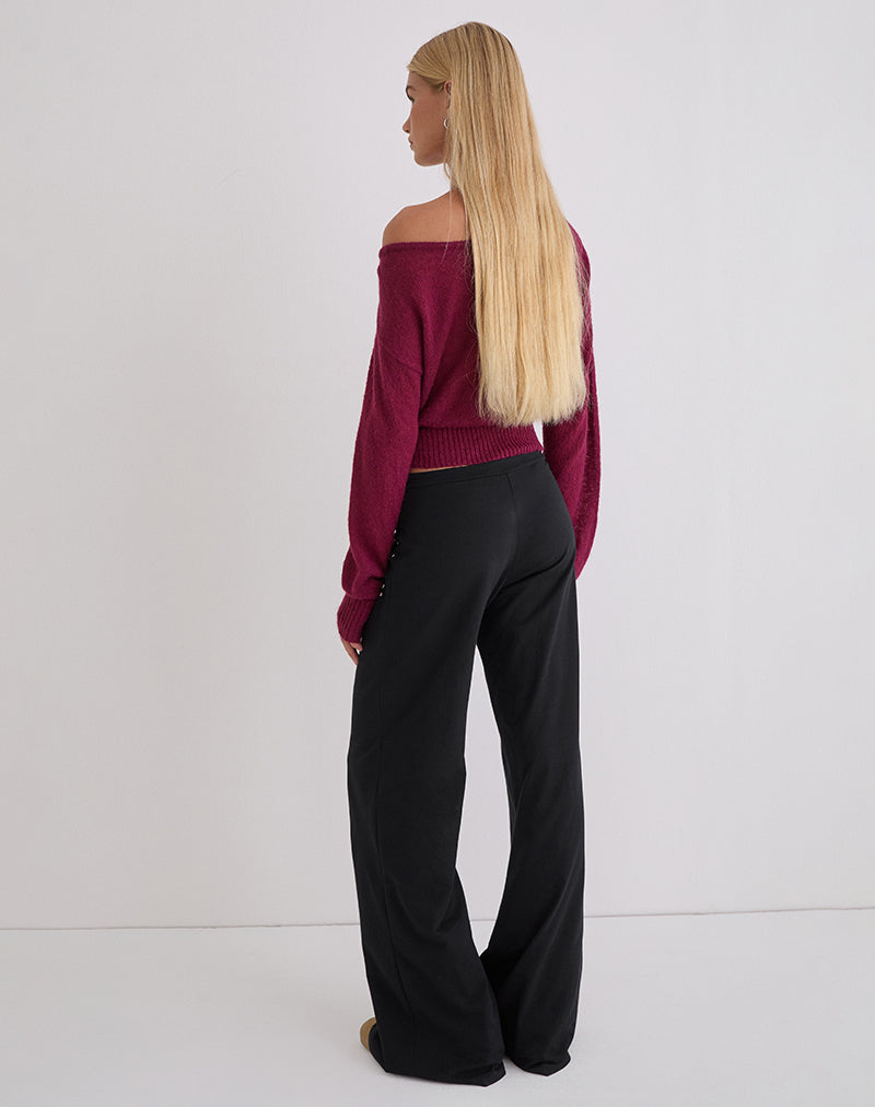 Mindi Flare Trouser in Star Stud Black