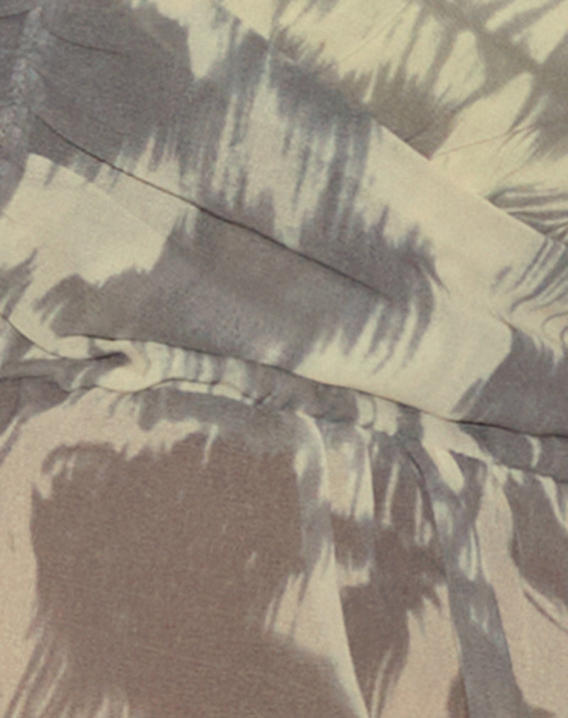 Miran Halterneck Top in Blurred Floral Yellow