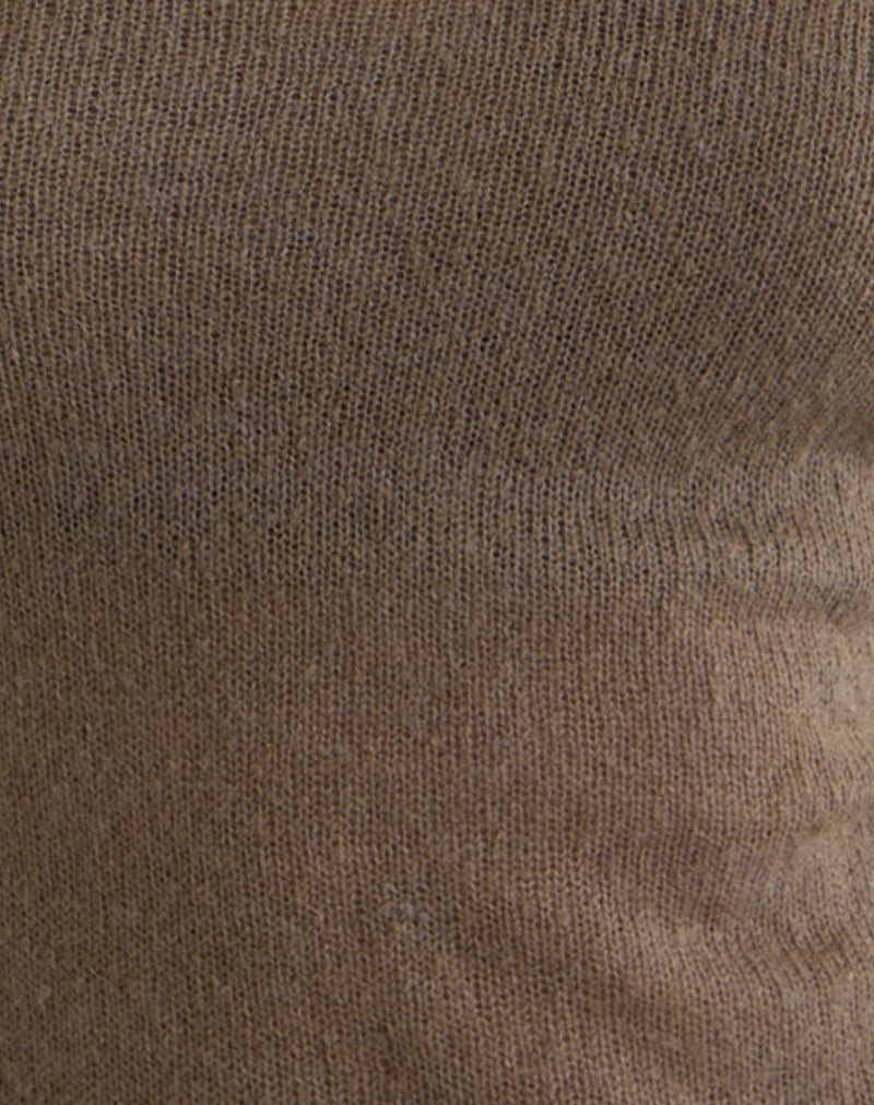 Misora Top in Sheer Knit Taupe