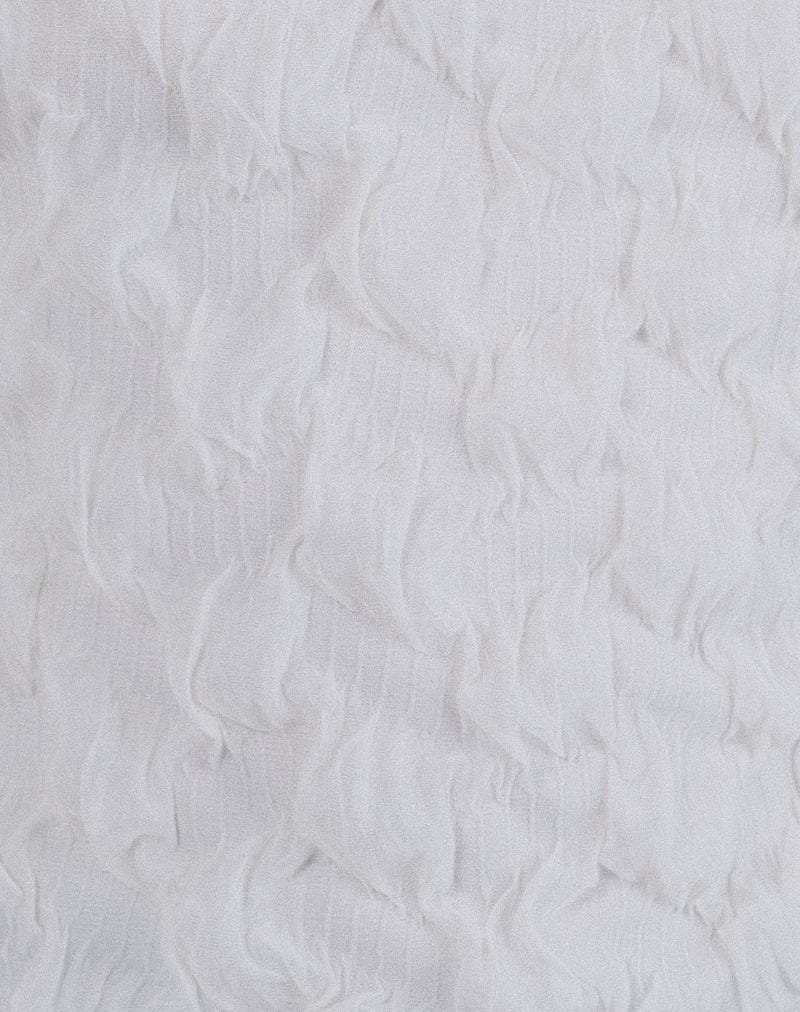 Monelo Vest Top in Textured Mesh White