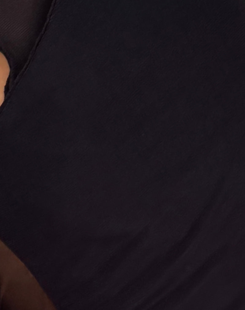 Moni Tie Tank Top in Mesh Black