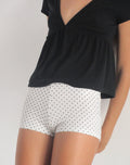 Eunia Short in Micro Polka White