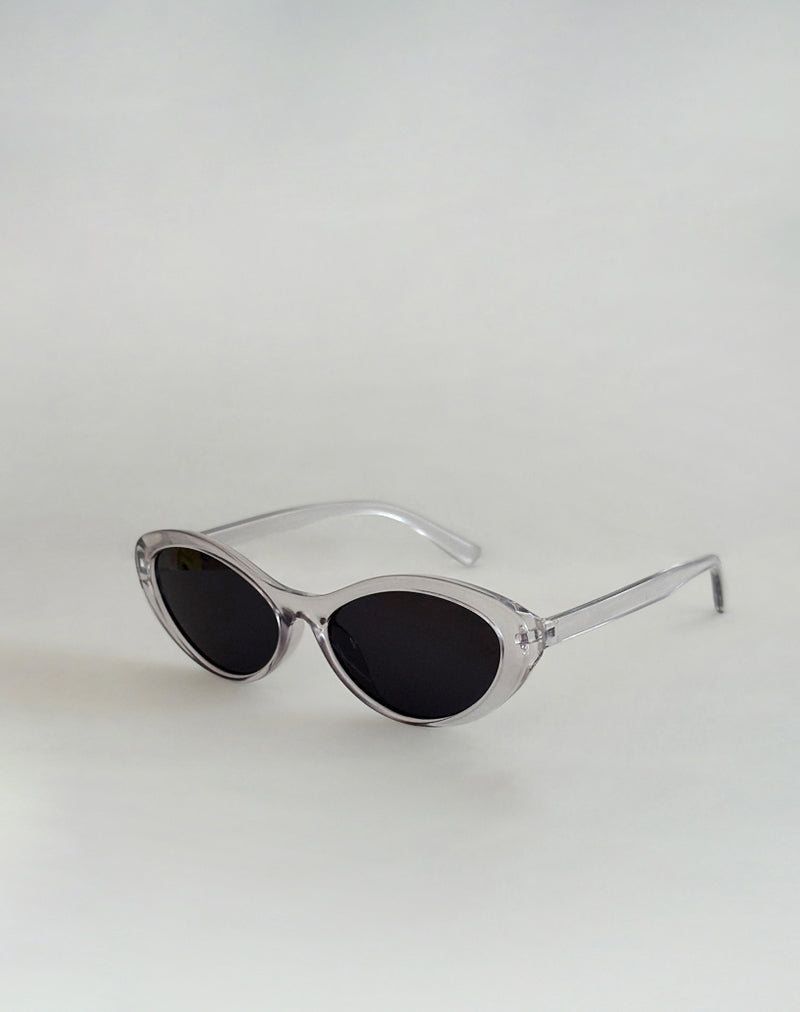 Mydas Oval Sunglasses in Opaque Silver