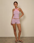 Eunia Micro Shorts in Pinstripe Pink