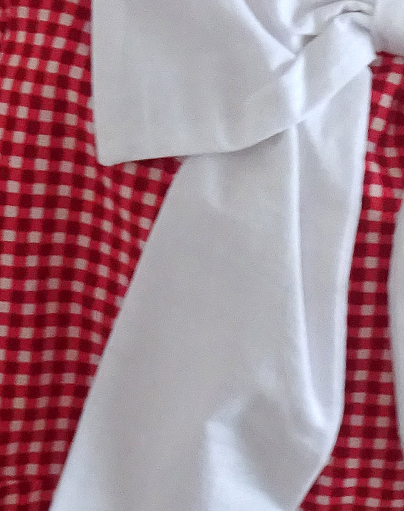 Nagi Bag in Red Gingham with White Bow