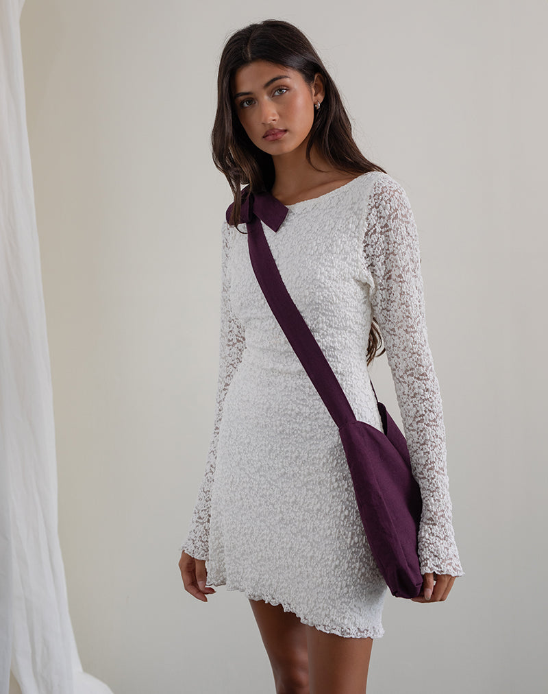 Nagisa Bow Handle Bag in Oxblood