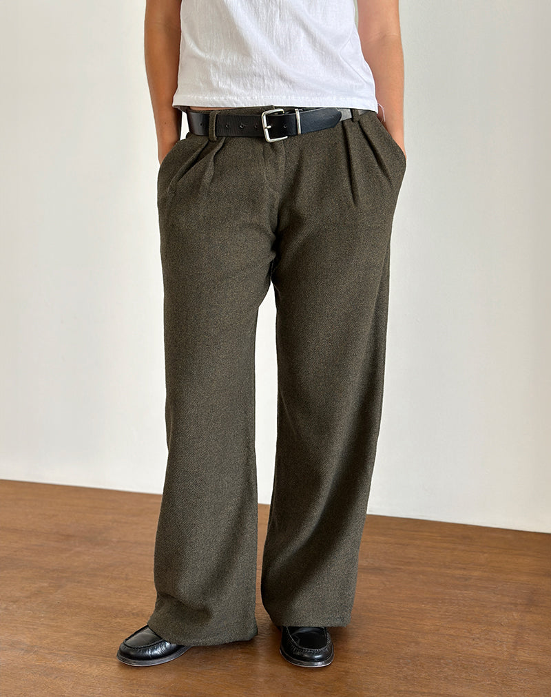 Nailaka Tailored Trouser in Dark Taupe