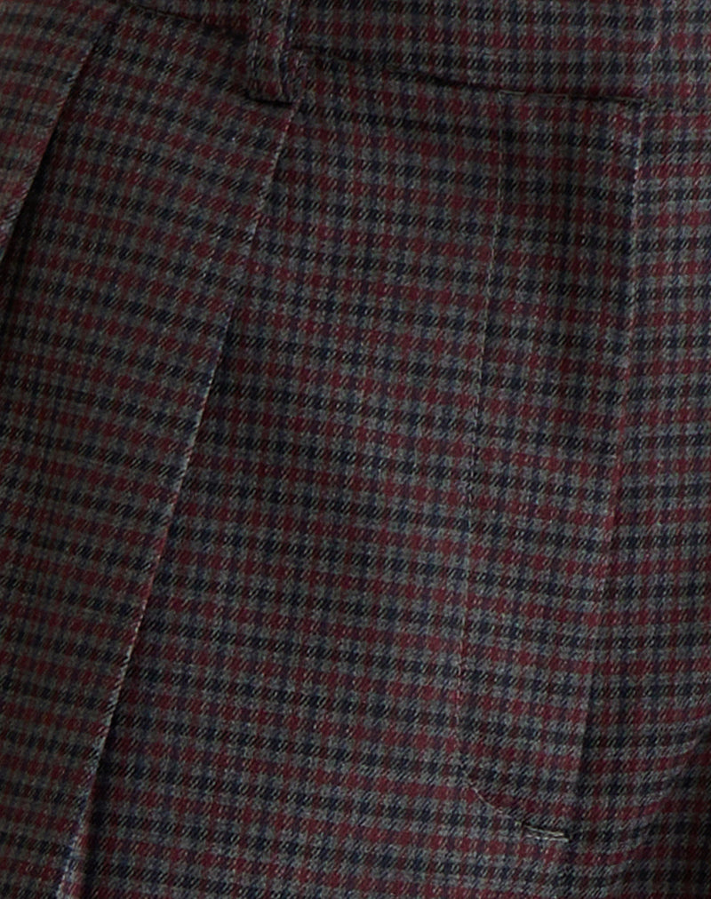 Nala Trouser in Heavy Woven Check Blue and Red