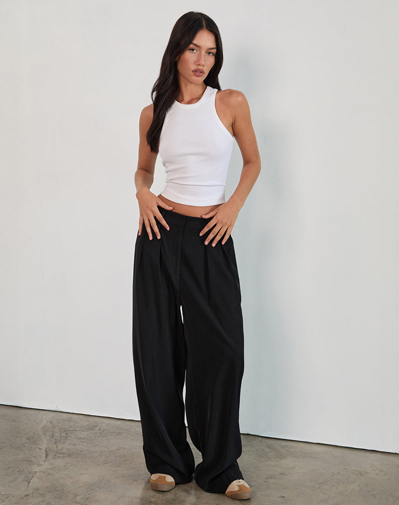 Nala Pleated Trouser in Tailoring Black