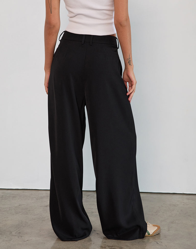 Nala Pleated Trouser in Tailoring Black