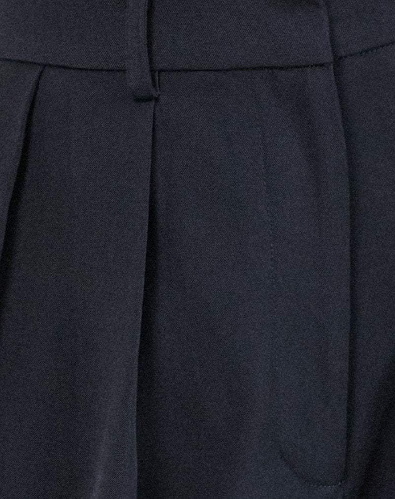 Nala Wide Leg Pleated Trouser in Tailoring Navy