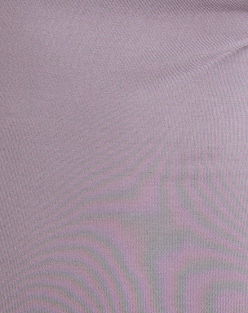 Nali Cowl Knot Top in Cupro Lavender