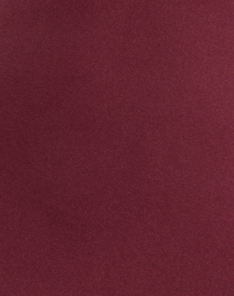 Namra Cowl Neck Maxi Dress in Cupro Burgundy