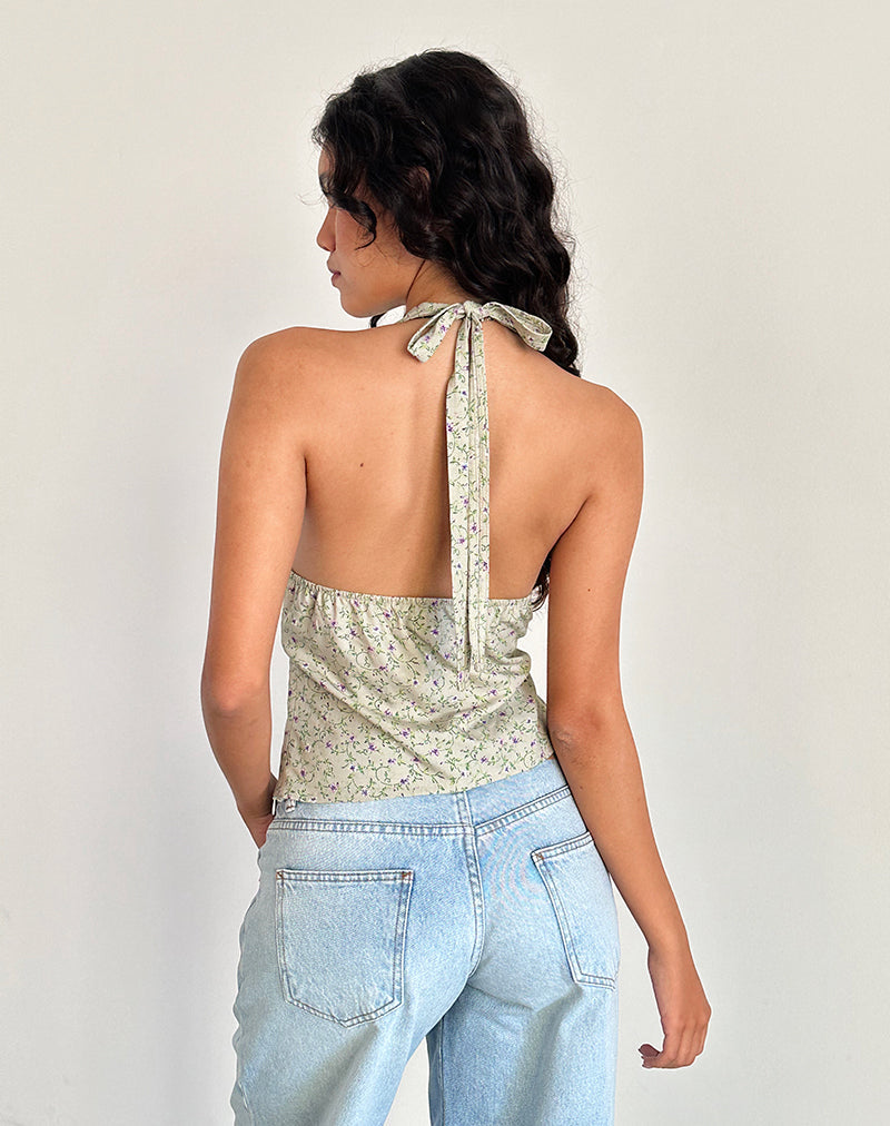 Nandu Halterneck Top in Parma Violet