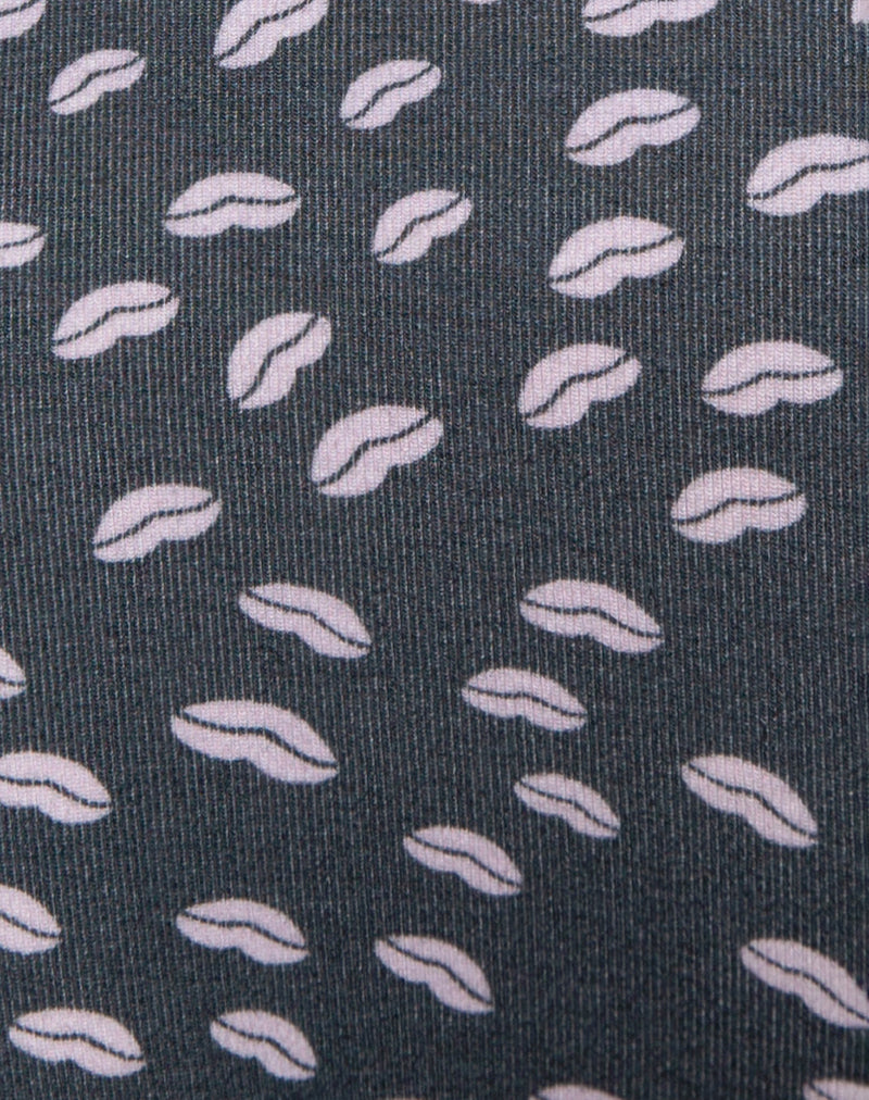 Kichi Shorts in Black Micro Lips Pink