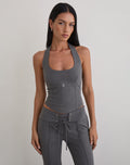 Nasya Halter Top in Tailoring Charcoal