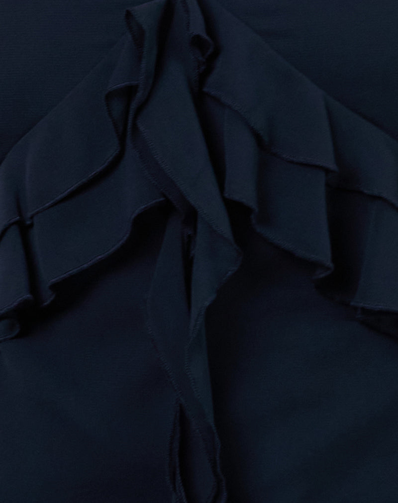 Nehla Cami Top in Chiffon Blue Graphite