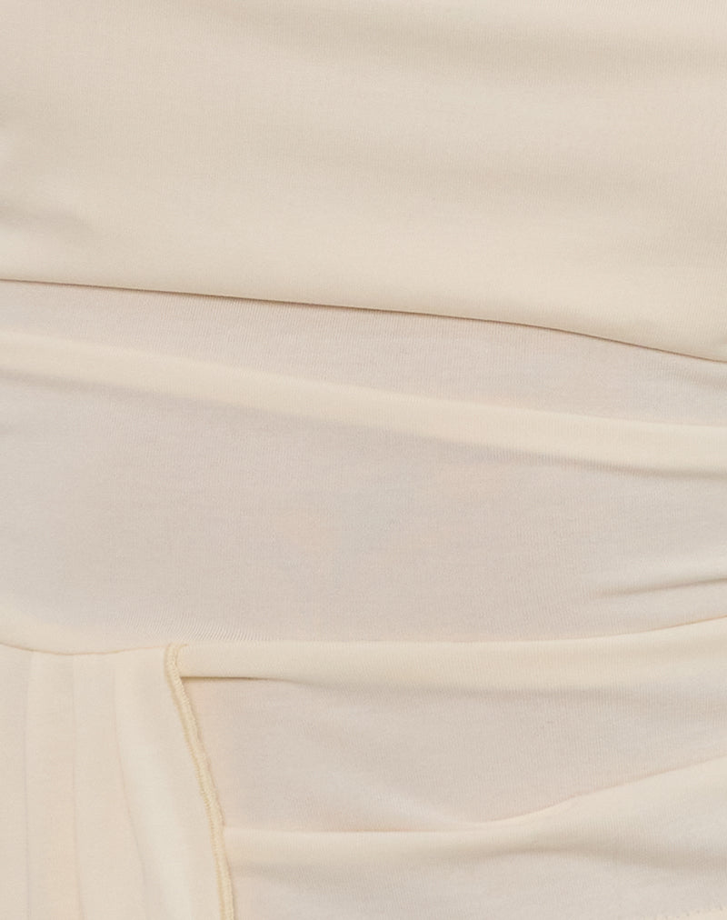 Neida Drape Top in Cupro Cream