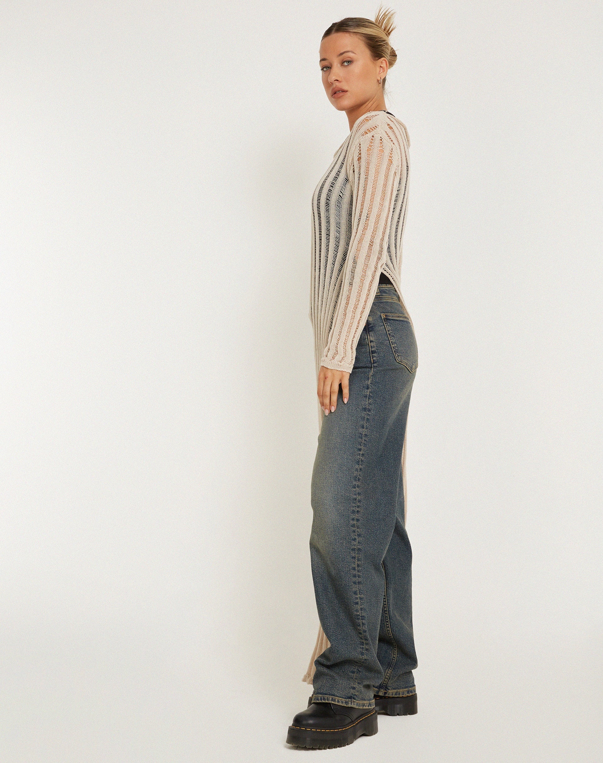 Nekici Long Sleeve Top in Natural