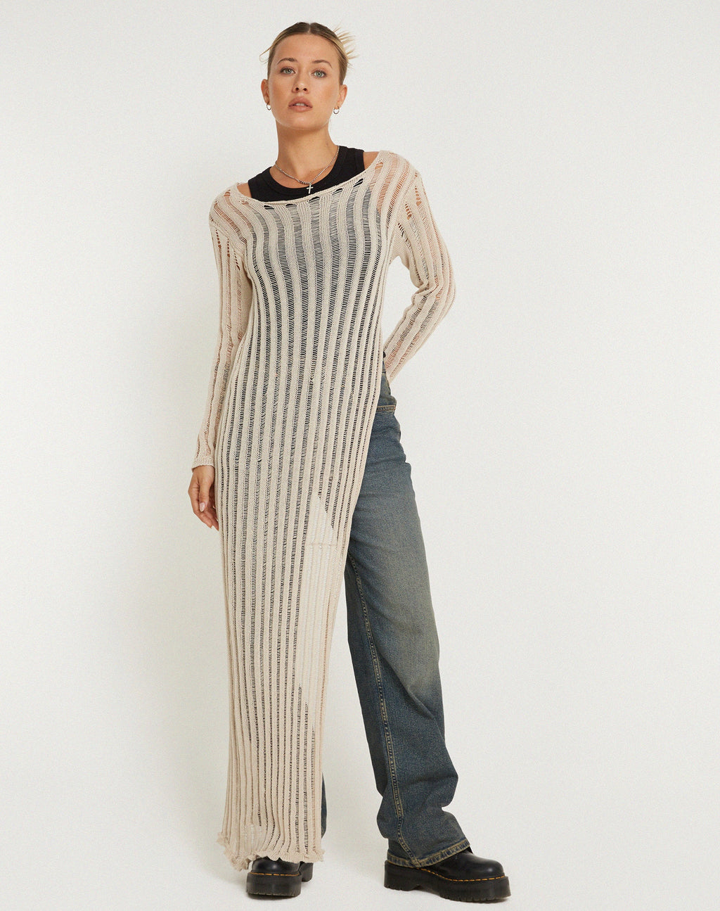 Nekici Long Sleeve Top in Natural