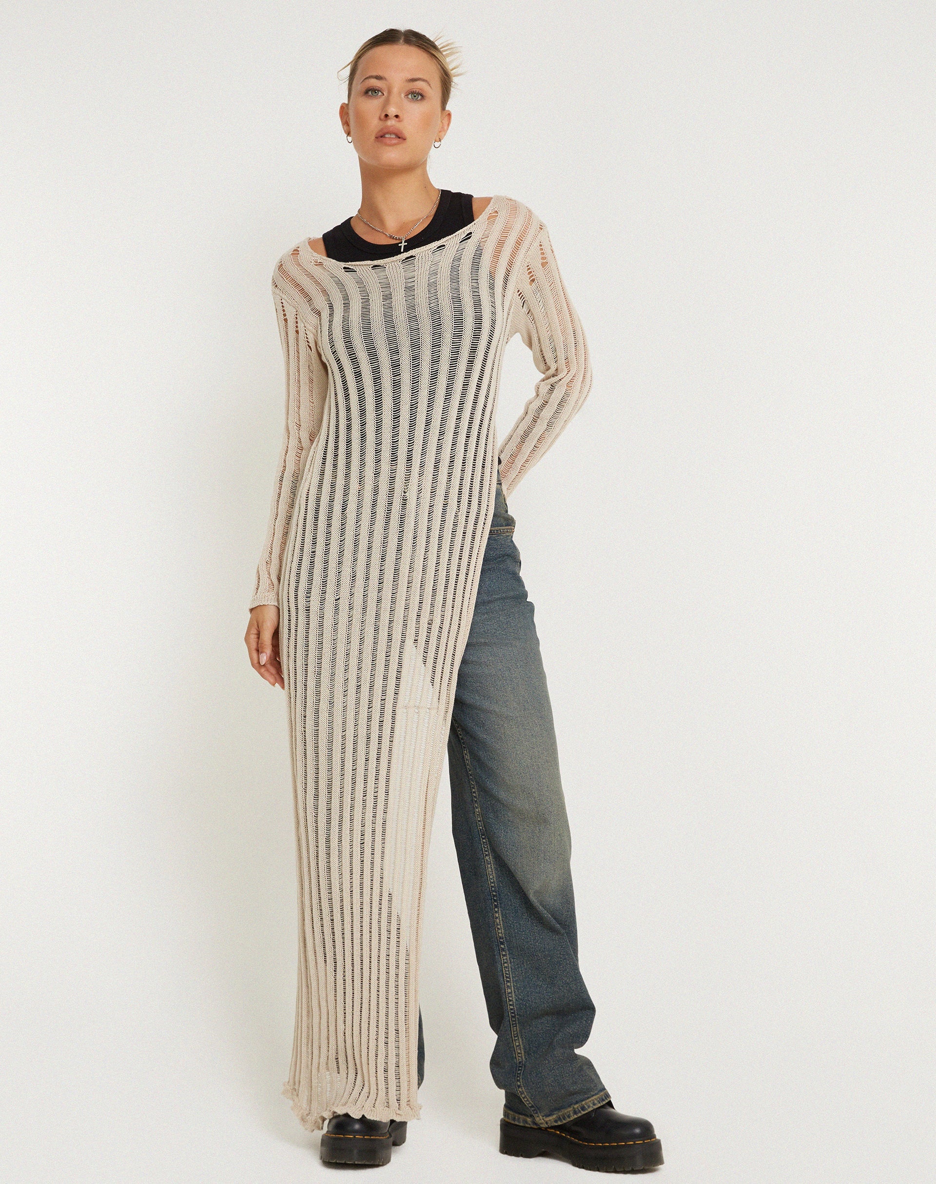 Nekici Long Sleeve Top in Natural