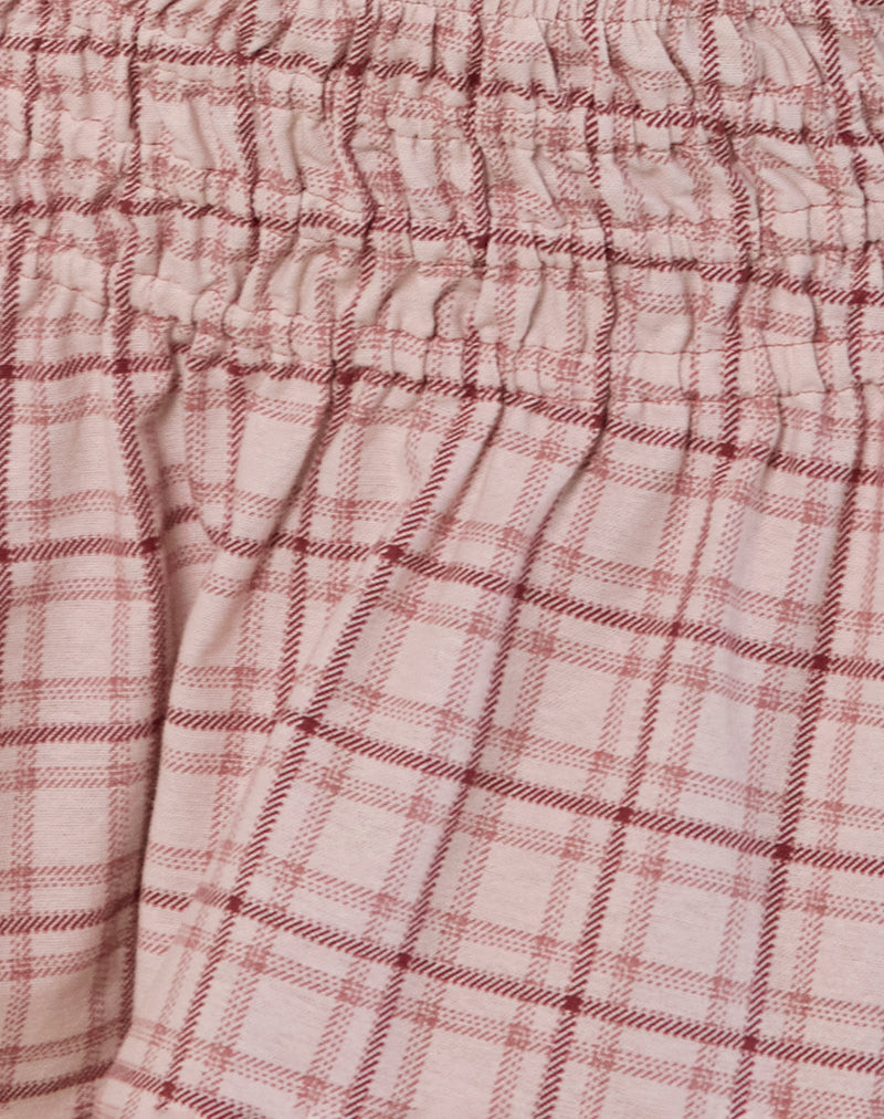 Nelesi Mini Skirt in Basic Tartan Pink