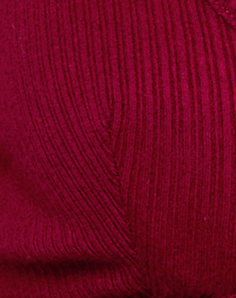 Nichi Bra in Rib Burgundy