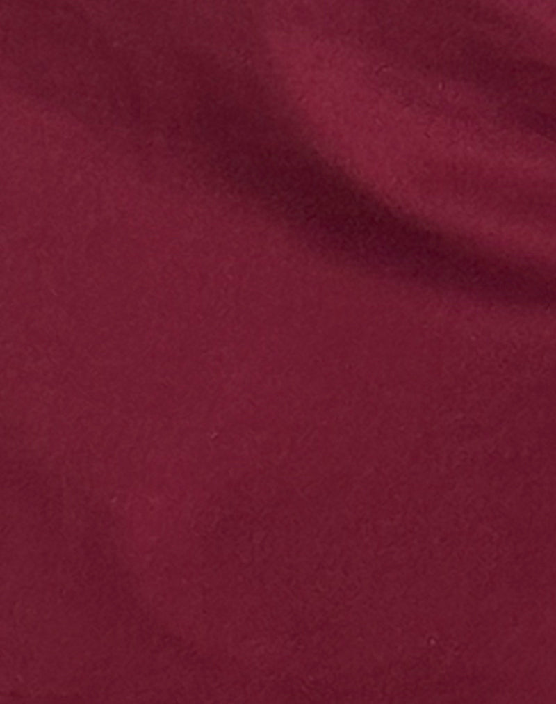 Nidya Aline Mini Skirt in Burgundy