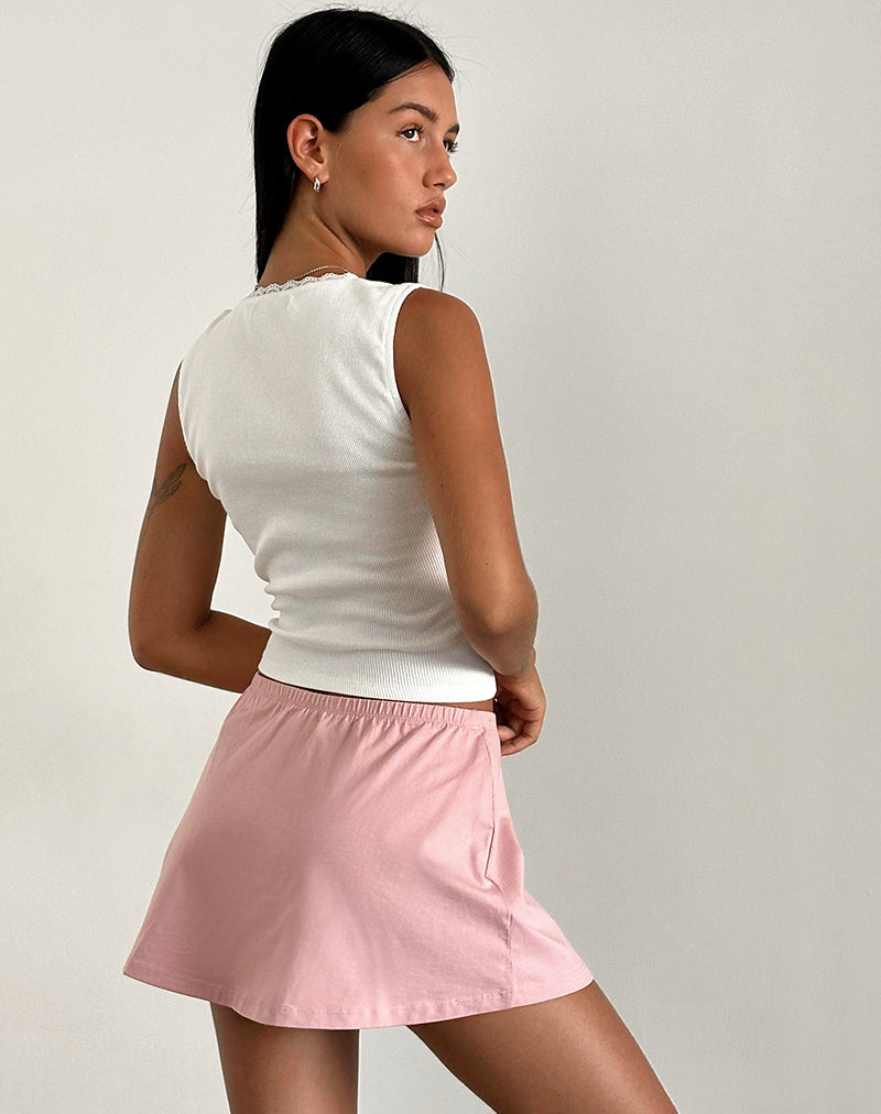 Nidya A-line Mini Skirt in Pink Lady