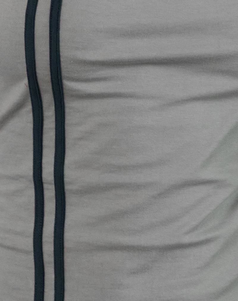 Nilaso Vest Top in Grey with Tapshoe Binding