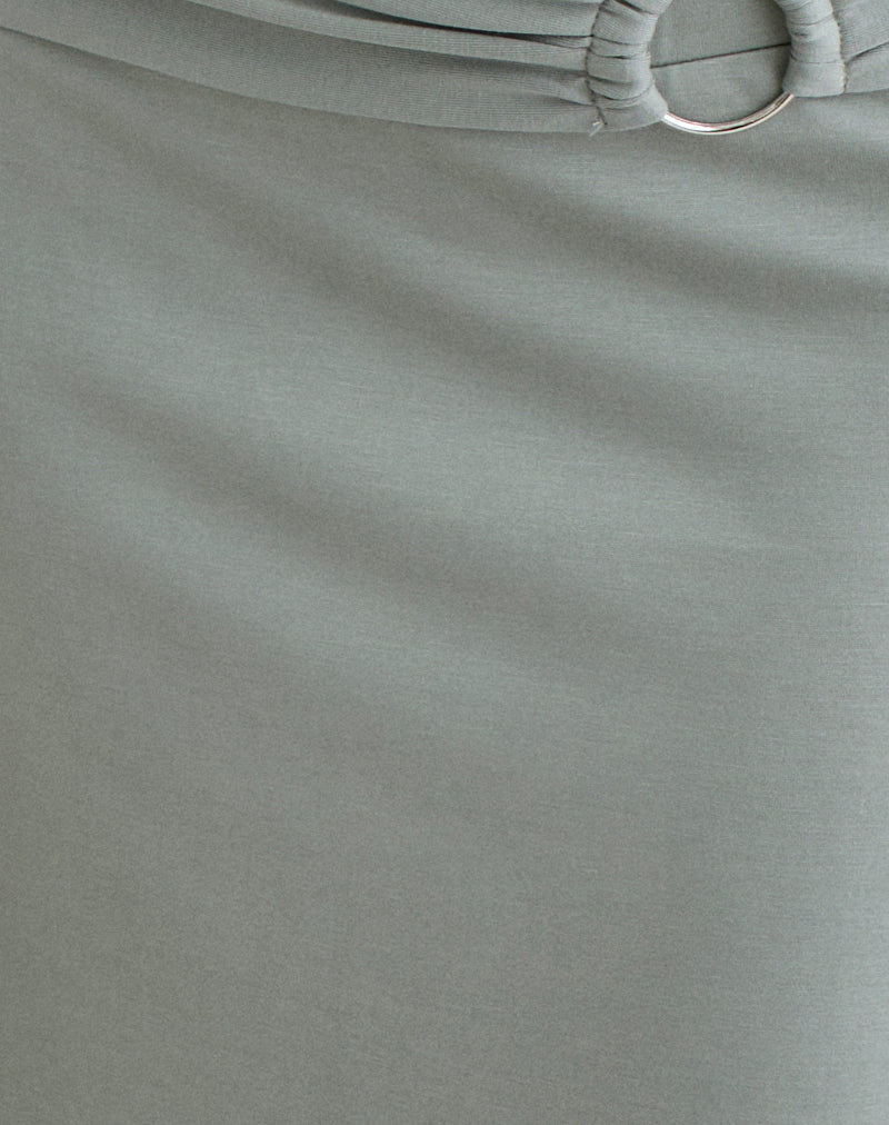 Esmeray Midi Ring Skirt in London Fog