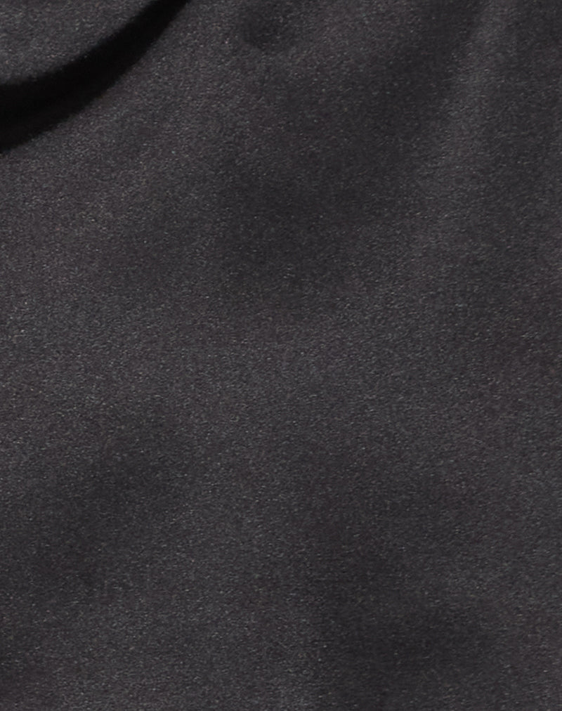 Nobara Longline Halterneck Top in Black