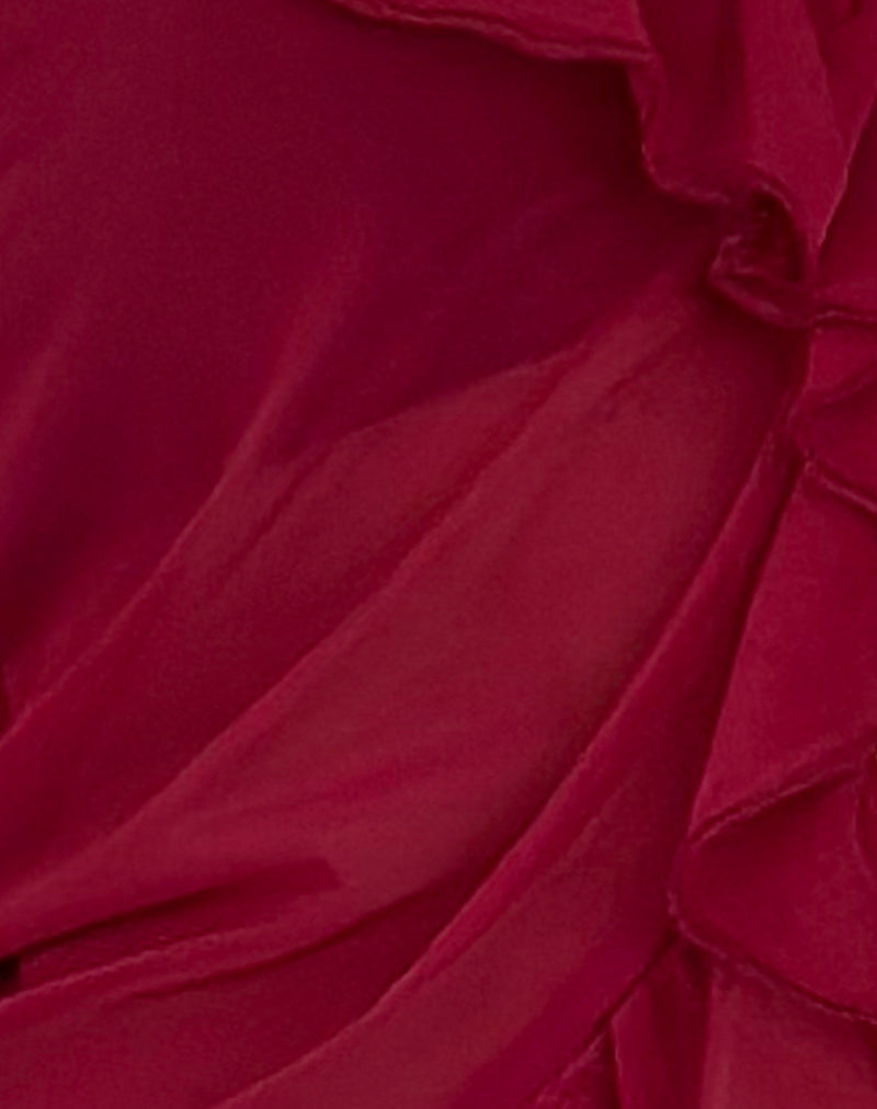 Noemi Cardigan in Mesh Burgundy