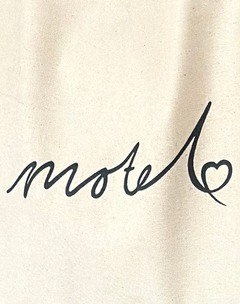 Nola Totebag in Off White with Motel Print