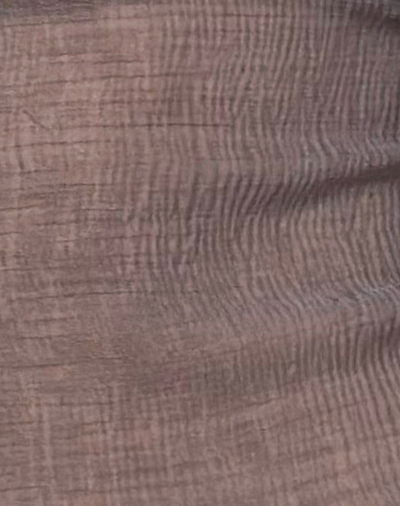 Nova Top in Grey Crinkle Chiffon