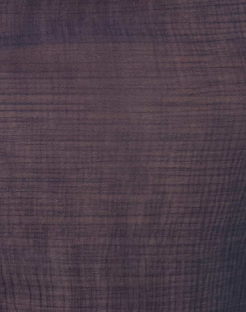 Nova Top in Sheer Crinkle Chiffon Navy