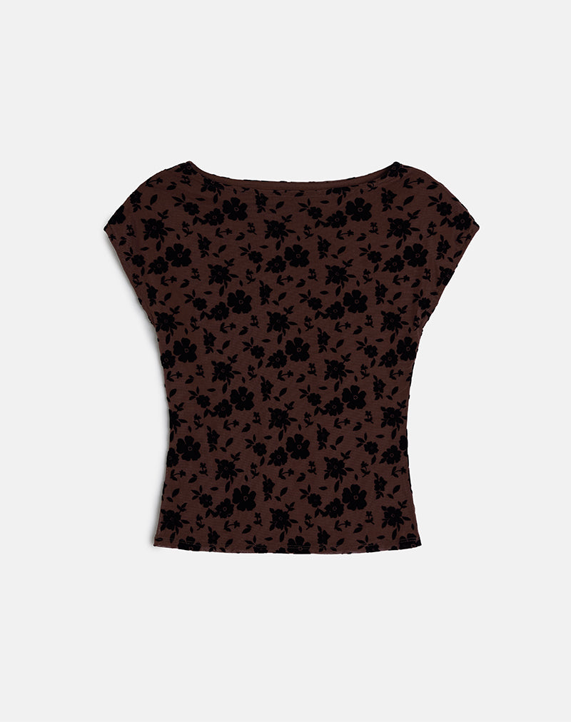 Nova Top in Garden Floral Brown