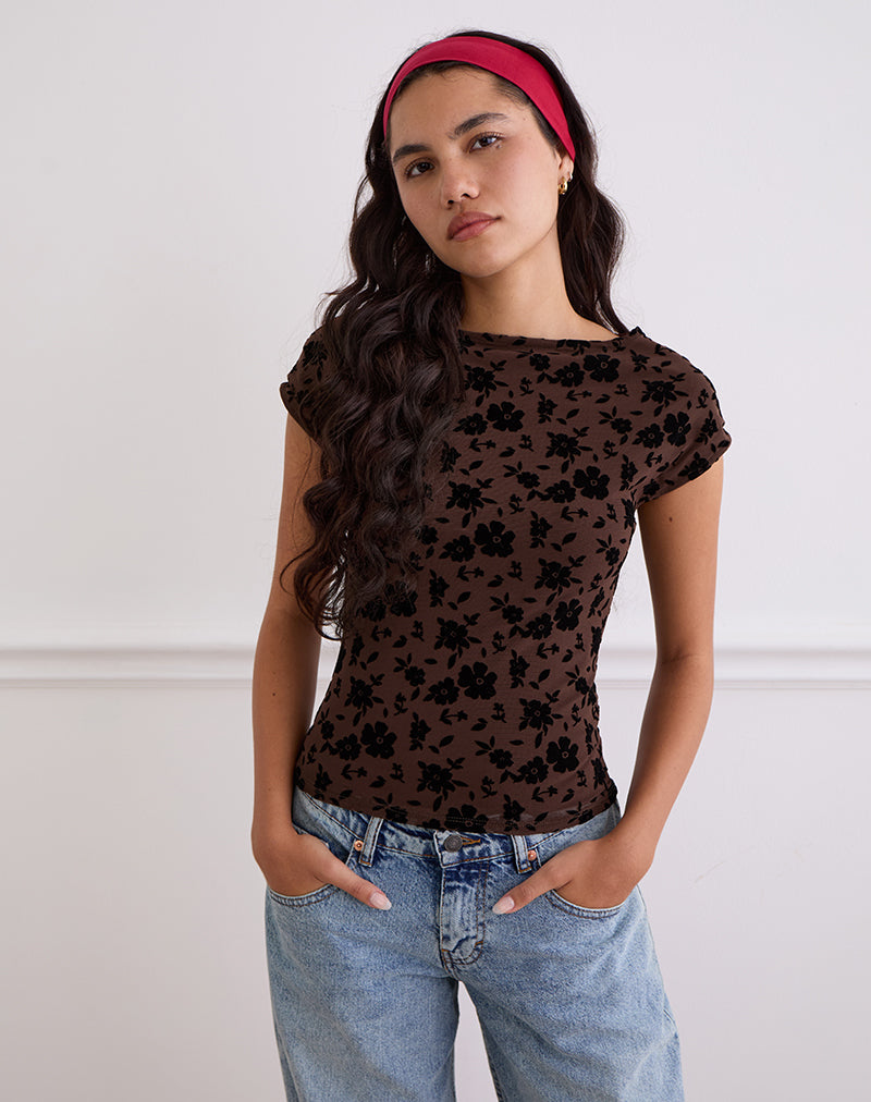 Nova Top in Garden Floral Brown