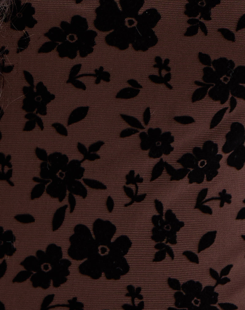 Nova Top in Garden Floral Brown