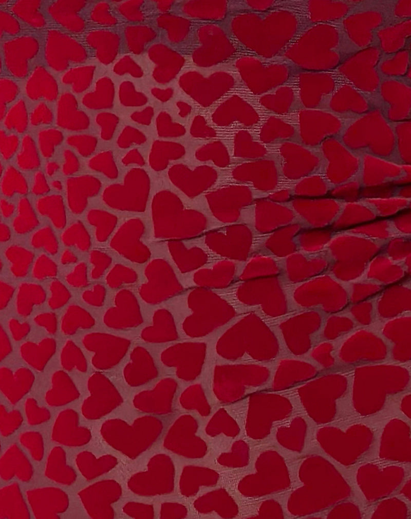 Nova Top in Heart Flock Maroon