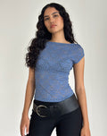 Nova Top in Moonlight Blue Lace