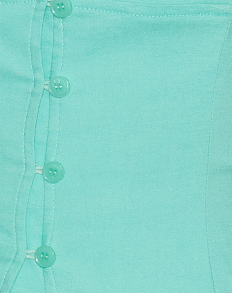 Oorja Halterneck Top in Tailoring Aqua