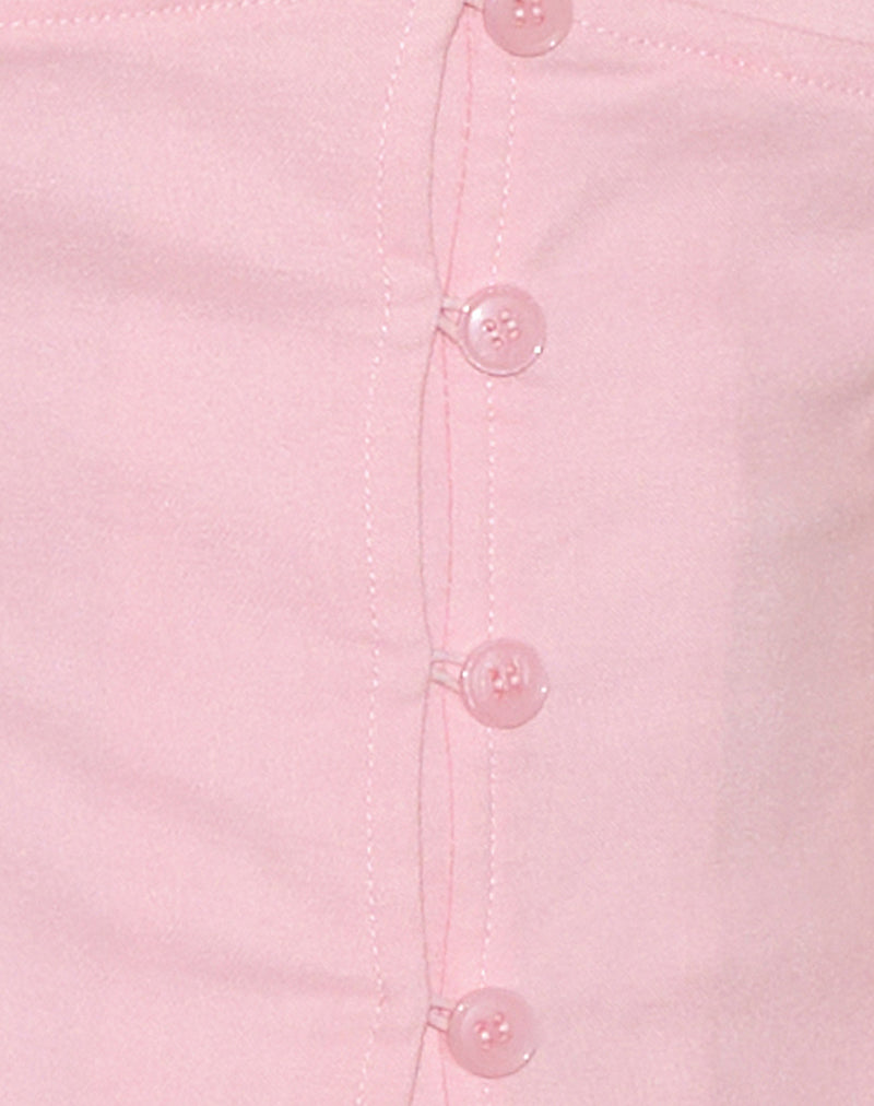 Oorja Halterneck Top in Tailoring Baby Pink