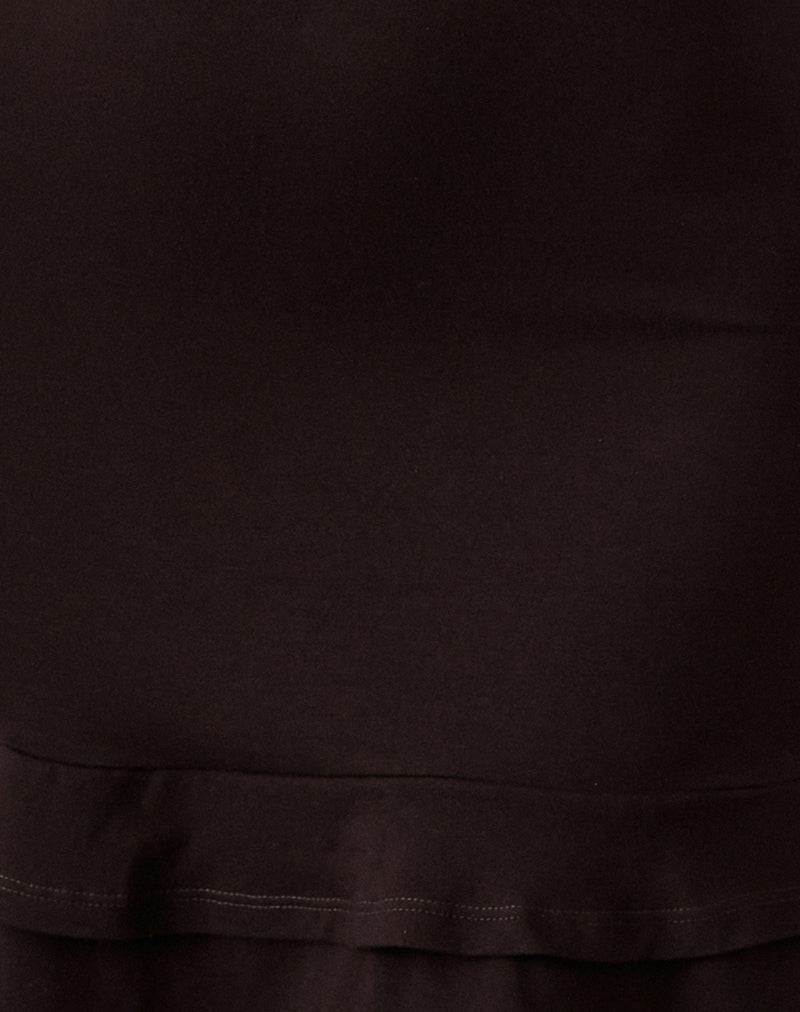 Opaline Backless Mini Dress in Chocolate Brown