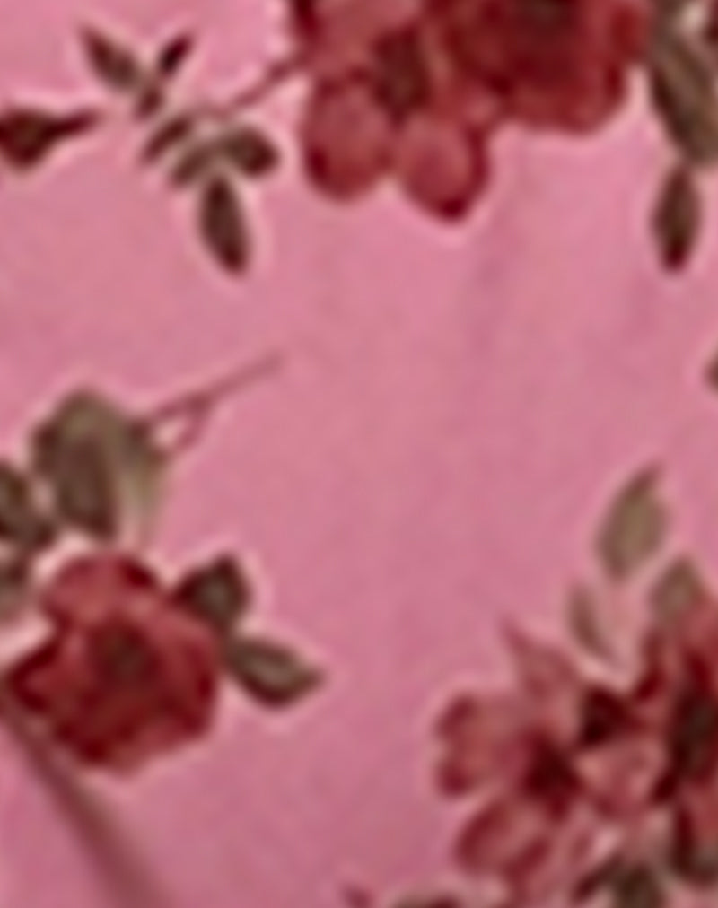 Farida Bikini Bottom in Pink Floral Bloom