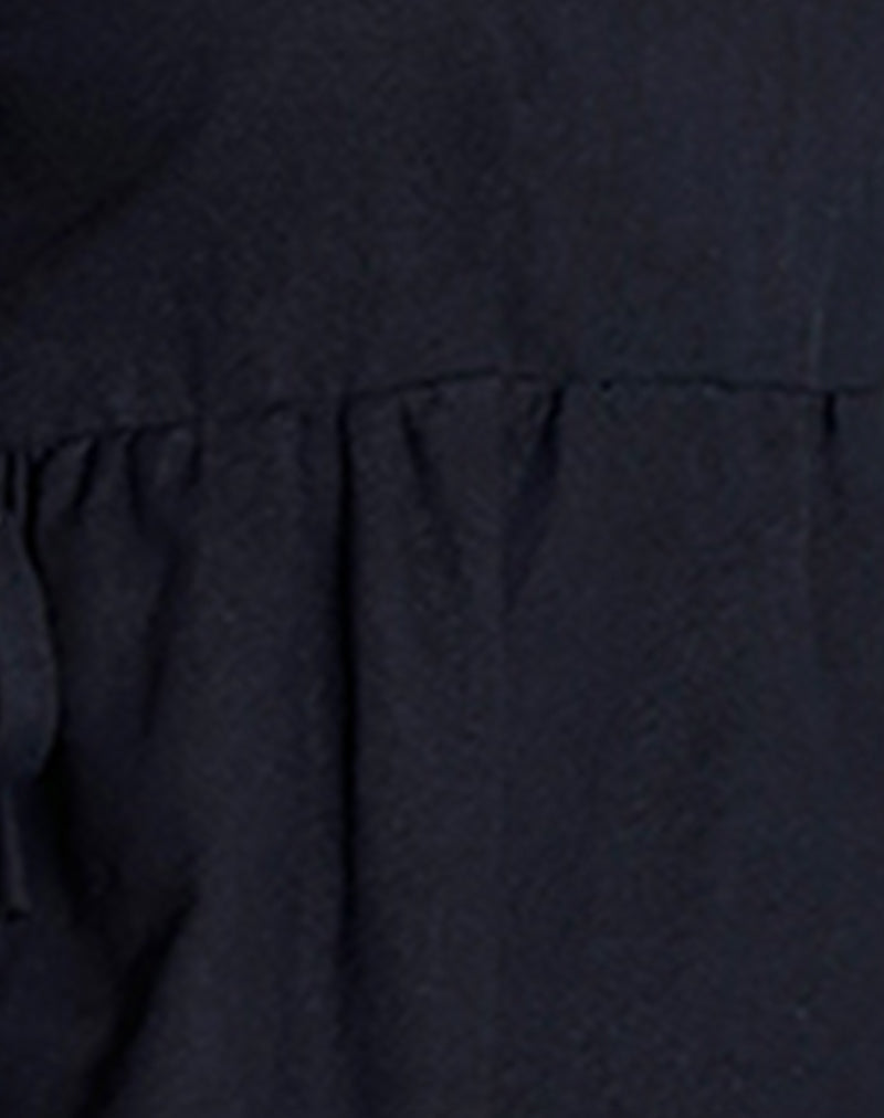 Palsi Tie Side Sleeveless Top in Black