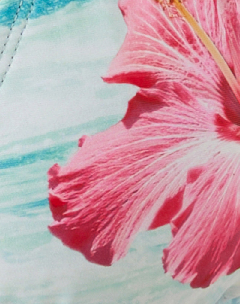 Pami Bikini Top in Hibiscus Wave Blue