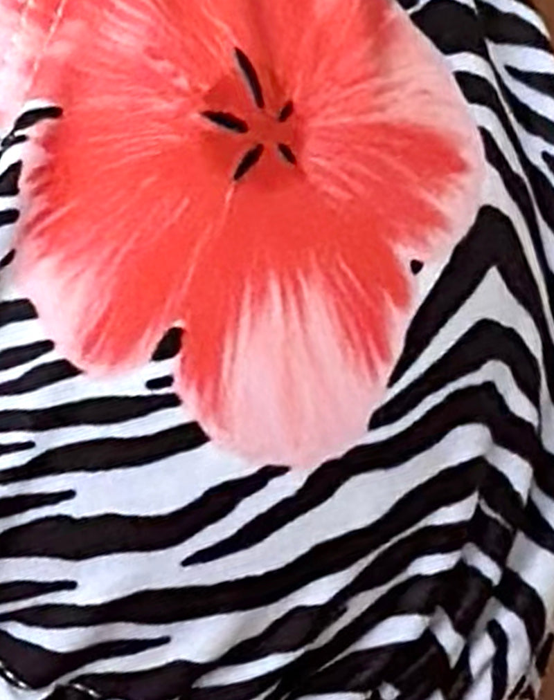 Pami Bikini Top in Floral Zebra