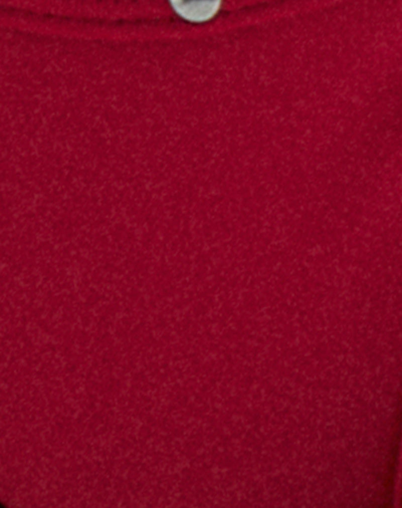 Lentra Bikini Bottoms in Red with Studs