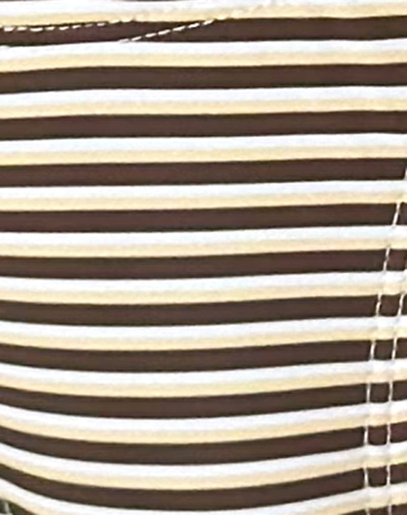 Lentra Bikini Bottom in Horizontal Stripe Yellow